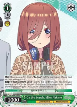 On the Search, Miku Nakano #5HY/W90-E040 · Weiss Schwarz