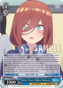 New Year, Miku Nakano 「5HY/W90-E092」「EN」