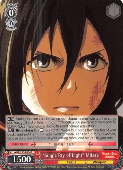 "Single Ray of Light" Mikasa #AOT/S50-E054 · Weiss Schwarz
