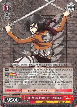 "To Seize Freedom" Mikasa #AOT/S50-E059 · Weiss Schwarz