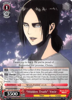 “Hidden Truth” Ymir #AOT/S50-E064a · Weiss Schwarz
