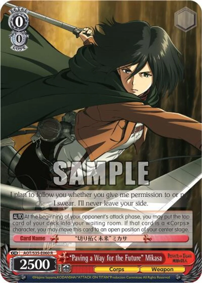 "Paving a Way for the Future" Mikasa 「AOT/S35-E060」「EN」
