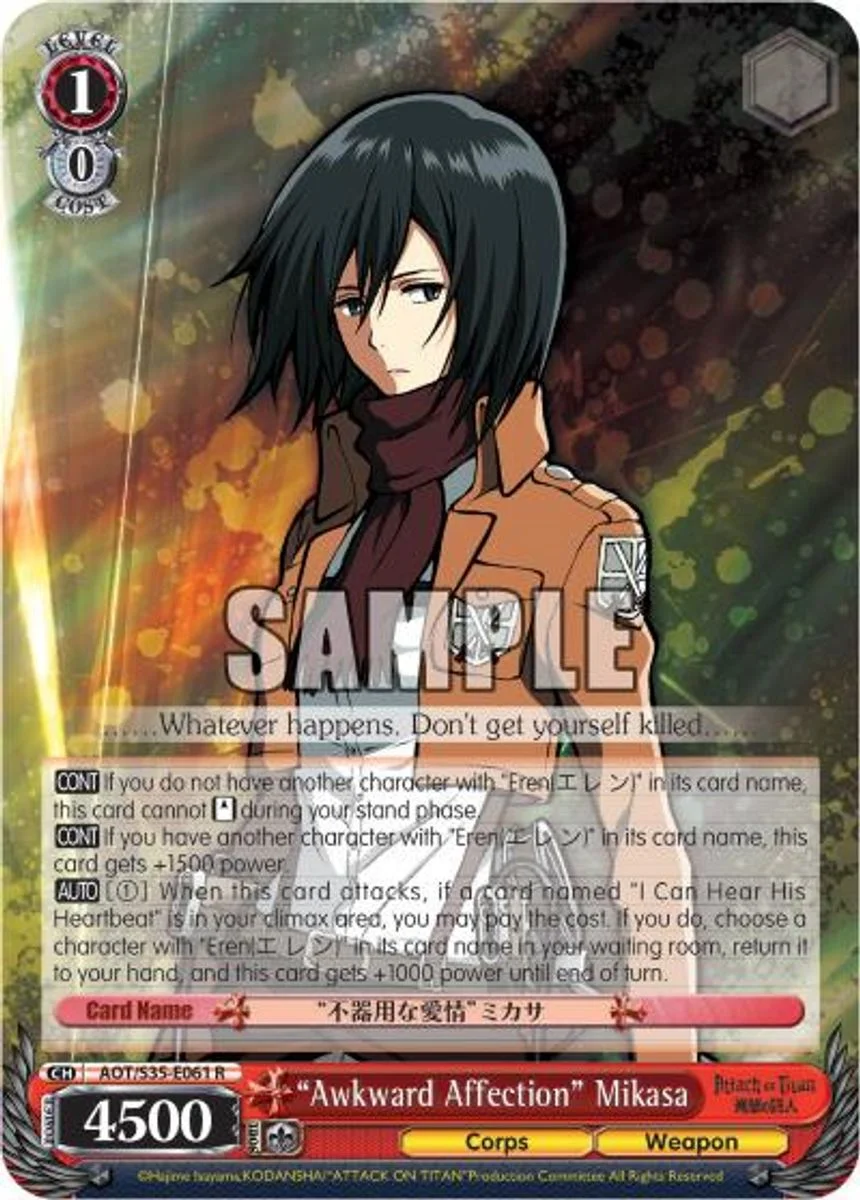 "Awkward Affection" Mikasa 「AOT/S35-E061」「EN」