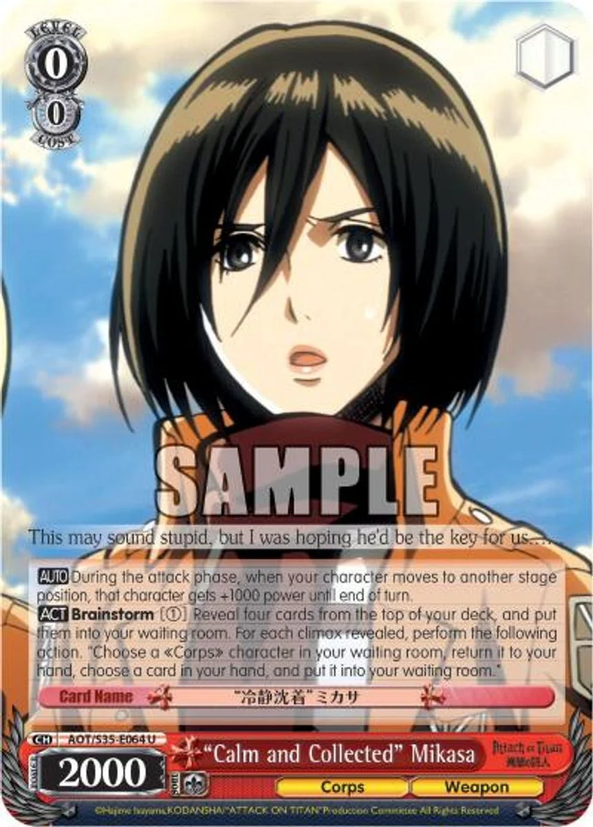 "Calm and Collected" Mikasa 「AOT/S35-E064」「EN」
