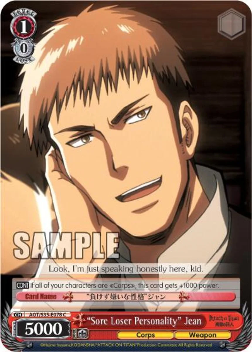 "Sore Loser Personality" Jean 「AOT/S35-E078」「EN」