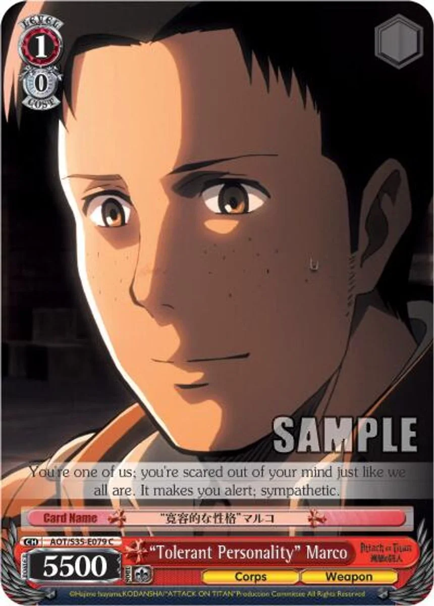 "Tolerant Personality" Marco 「AOT/S35-E079」「EN」