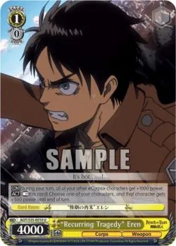 "Recurring Tragedy" Eren #AOT/S35-E010 · Weiss Schwarz