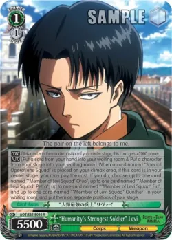 "Humanity's Strongest Soldier" Levi #AOT/S35-E036 · Weiss Schwarz