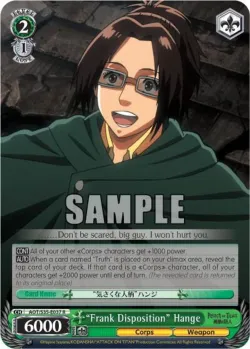 "Frank Disposition" Hange #AOT/S35-E037 · Weiss Schwarz