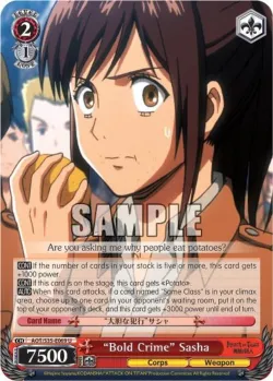 "Bold Crime" Sasha #AOT/S35-E069 · Weiss Schwarz