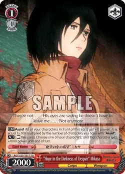"Hope in the Darkness of Despair" Mikasa 「AOT/S35-TE17」「EN」