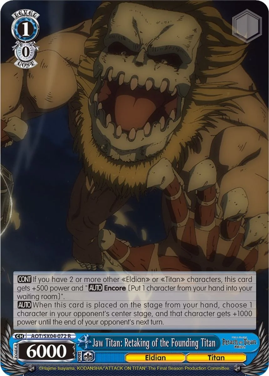 Jaw Titan: Retaking of the Founding Titan 「AOT/SX04-072」「EN」
