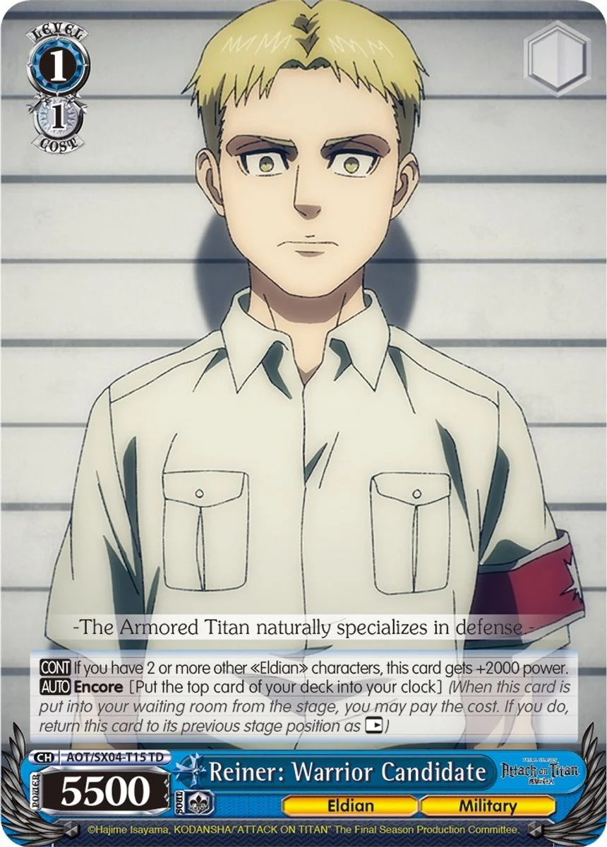 Reiner: Warrior Candidate 「AOT/SX04-T15」「EN」