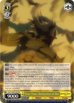 Eren Titan: Declaration of War #AOT/SX04-003 · Weiss Schwarz