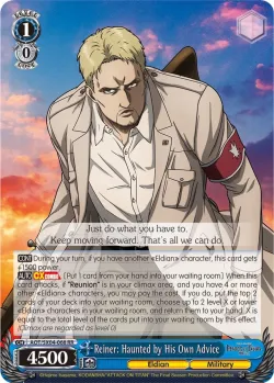 Reiner: Haunted by His Own Advice #AOT/SX04-068 · Weiss Schwarz