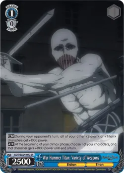 War Hammer Titan: Variety of Weapons 「AOT/SX04-077」「EN」