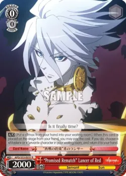 "Promised Rematch" Lancer of Red #APO/S53-E031 · Weiss Schwarz