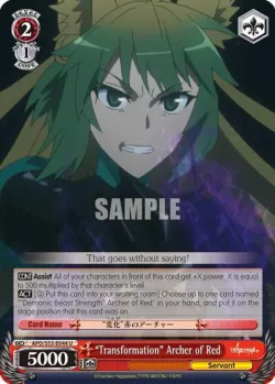 "Transformation" Archer of Red #APO/S53-E044 · Weiss Schwarz
