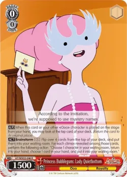 Princess Bubblegum: Lady Quietbottom #AT/WX02-046 · Weiss Schwarz