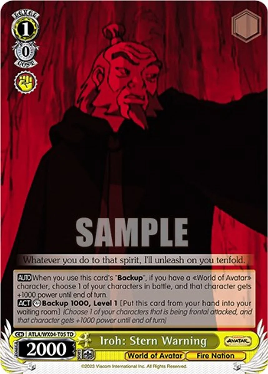 Iroh: Stern Warning 「ATLA/WX04-T05」「EN」