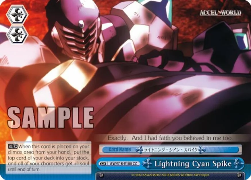 Lightning Cyan Spike 「AW/S18-E100」「EN」