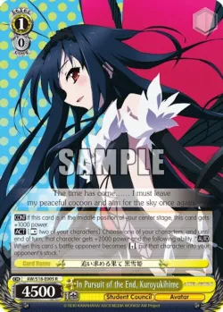 In Pursuit of the End, Kuroyukihime #AW/S18-E005 · Weiss Schwarz