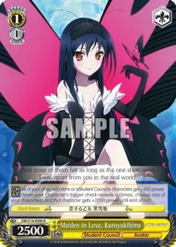 Maiden in Love, Kuroyukihime #AW/S18-E006 · Weiss Schwarz
