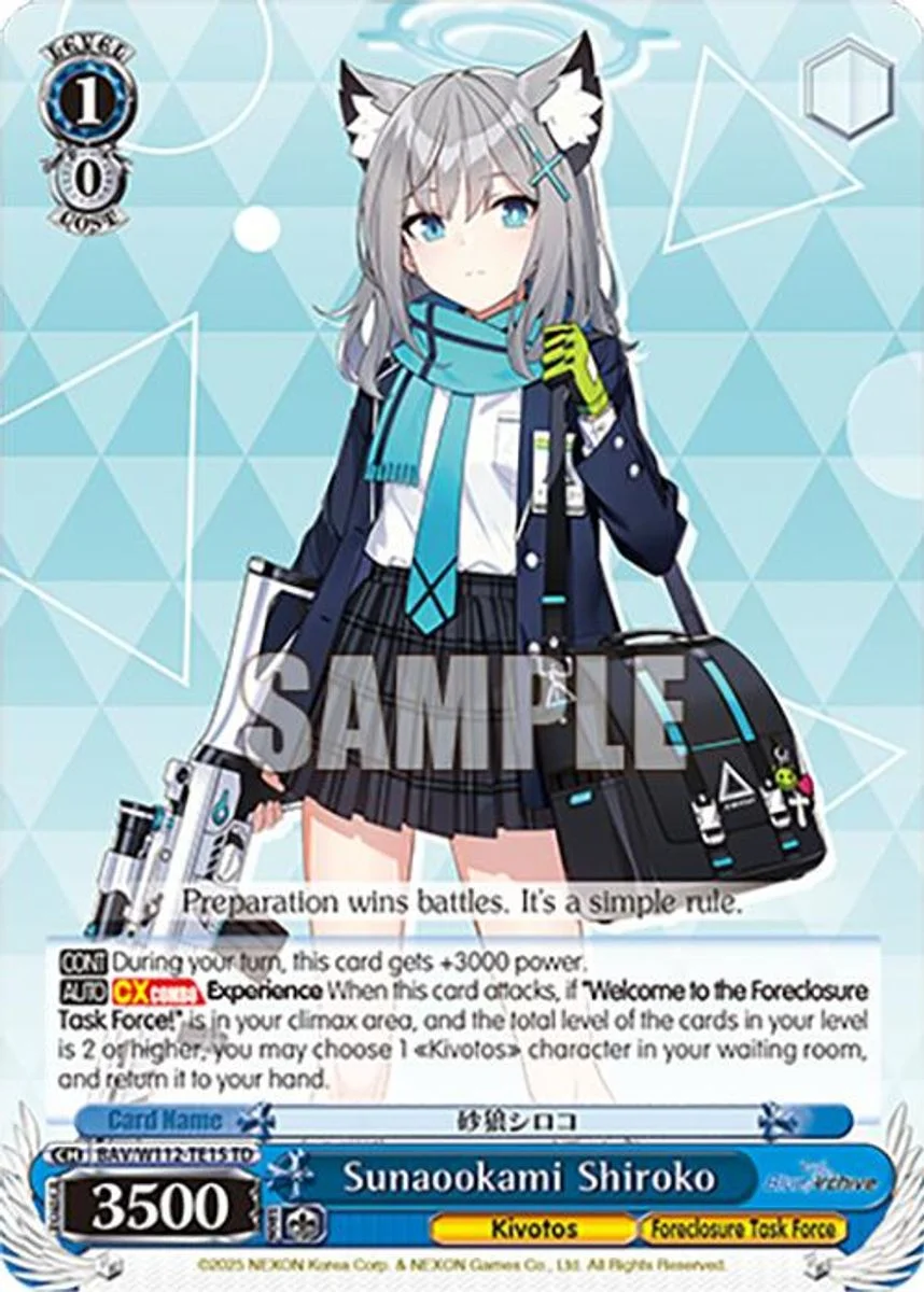 Sunaookami Shiroko 「BAV/W112-TE15」「EN」