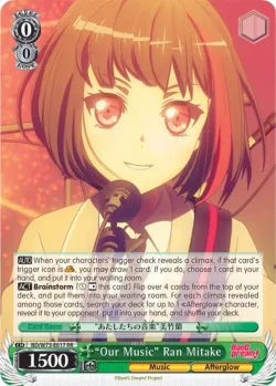 "Our Music" Ran Mitake #BD/W73-E017 · Weiss Schwarz