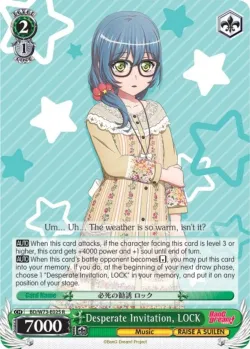 Desperate Invitation, LOCK #BD/W73-E025 · Weiss Schwarz