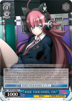 RAISE YOUR HANDS, CHU2 「BD/W73-E086」「EN」