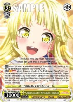 "Smiles Connect Us All" Kokoro Tsurumaki #BD/W95-E003 · Weiss Schwarz