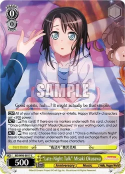 "Late-Night Talk" Misaki Okusawa #BD/W95-E017 · Weiss Schwarz
