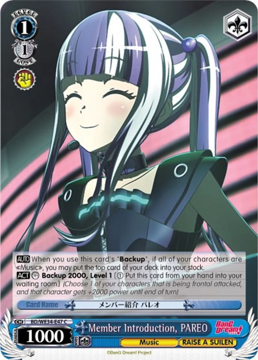 Member Introduction, PAREO 「BD/WE34-E47」「EN」