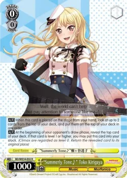 "Summerly Tone♪" Toko Kirigaya #BD/WE34-E02 · Weiss Schwarz