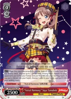 "Astral Harmony" Saya Yamabuki #BD/WE35-E01 · Weiss Schwarz