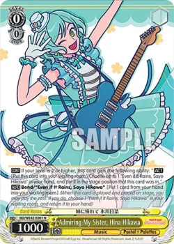 Admiring My Sister, Hina Hikawa #BD/WE42-E001 · Weiss Schwarz