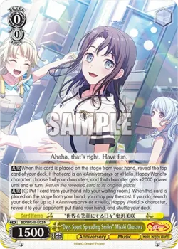 “Days Spent Spreading Smiles” Misaki Okusawa #BD/WE49-E02 · Weiss Schwarz