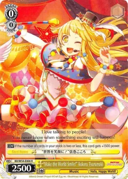 "Make the World Smile!" Kokoro Tsurumaki #BD/W54-E006 · Weiss Schwarz