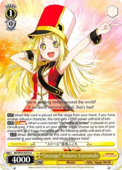 "Onstage" Kokoro Tsurumaki #BD/W54-E010 · Weiss Schwarz