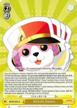 Michelle Stickers #BD/W54-E021 · Weiss Schwarz
