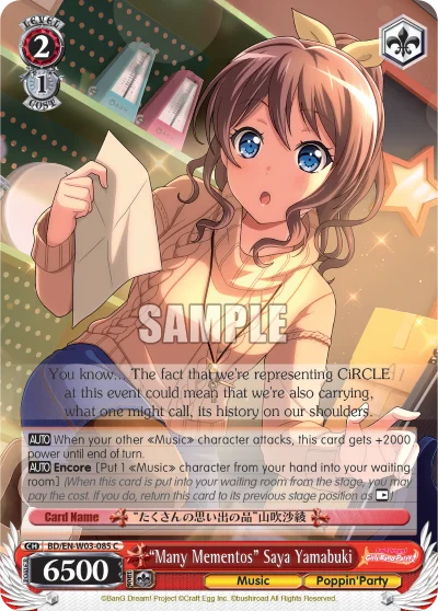 "Many Mementos" Saya Yamabuki 「BD/W03-085」「EN」