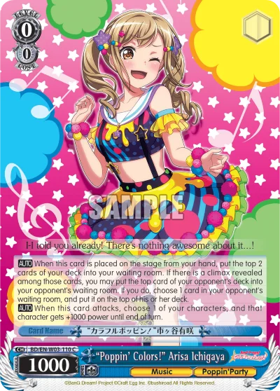 "Poppin' Colors!" Arisa Ichigaya 「BD/W03-110」「EN」