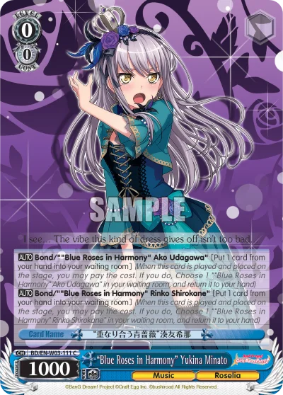 "Blue Roses in Harmony" Yukina Minato 「BD/W03-111」「EN」