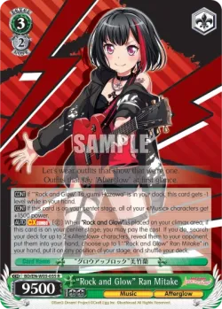 "Rock and Glow" Ran Mitake #BD/W03-035 · Weiss Schwarz
