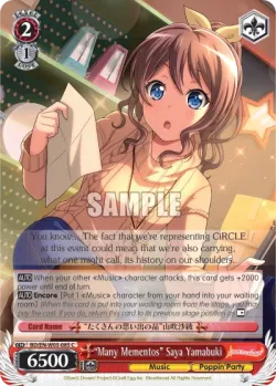 "Many Mementos" Saya Yamabuki 「BD/W03-085」「EN」