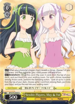 Newbie Players, May & Yui #BFR/S78-E005 · Weiss Schwarz