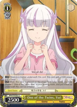 One of the Twins, Yui #BFR/S78-E021 · Weiss Schwarz