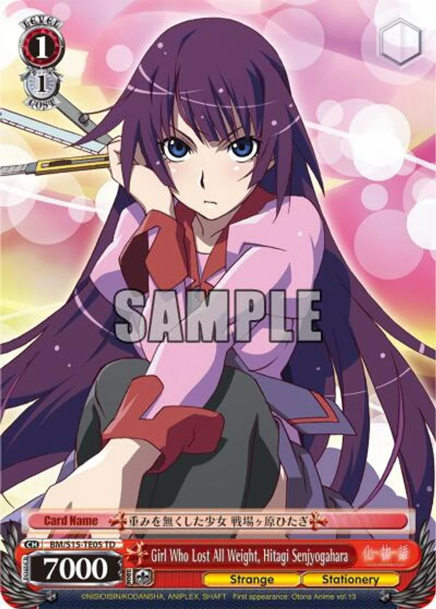 Girl Who Lost All Weight, Hitagi Senjyogahara 「BM/S15-TE05」「EN」