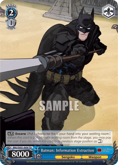 Batman: Information Extraction 「BNJ/SX01-A09」「EN」